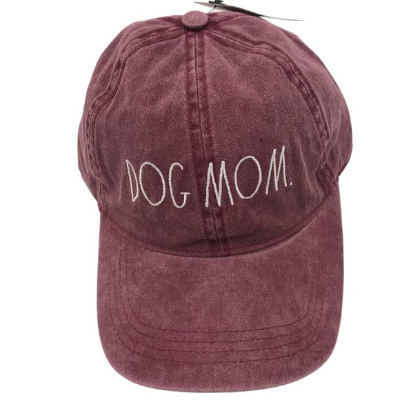 Rae Dunn Women's Burgundy "Dog Mom" Baseball Hat / One Size - Picture 1 of 2
